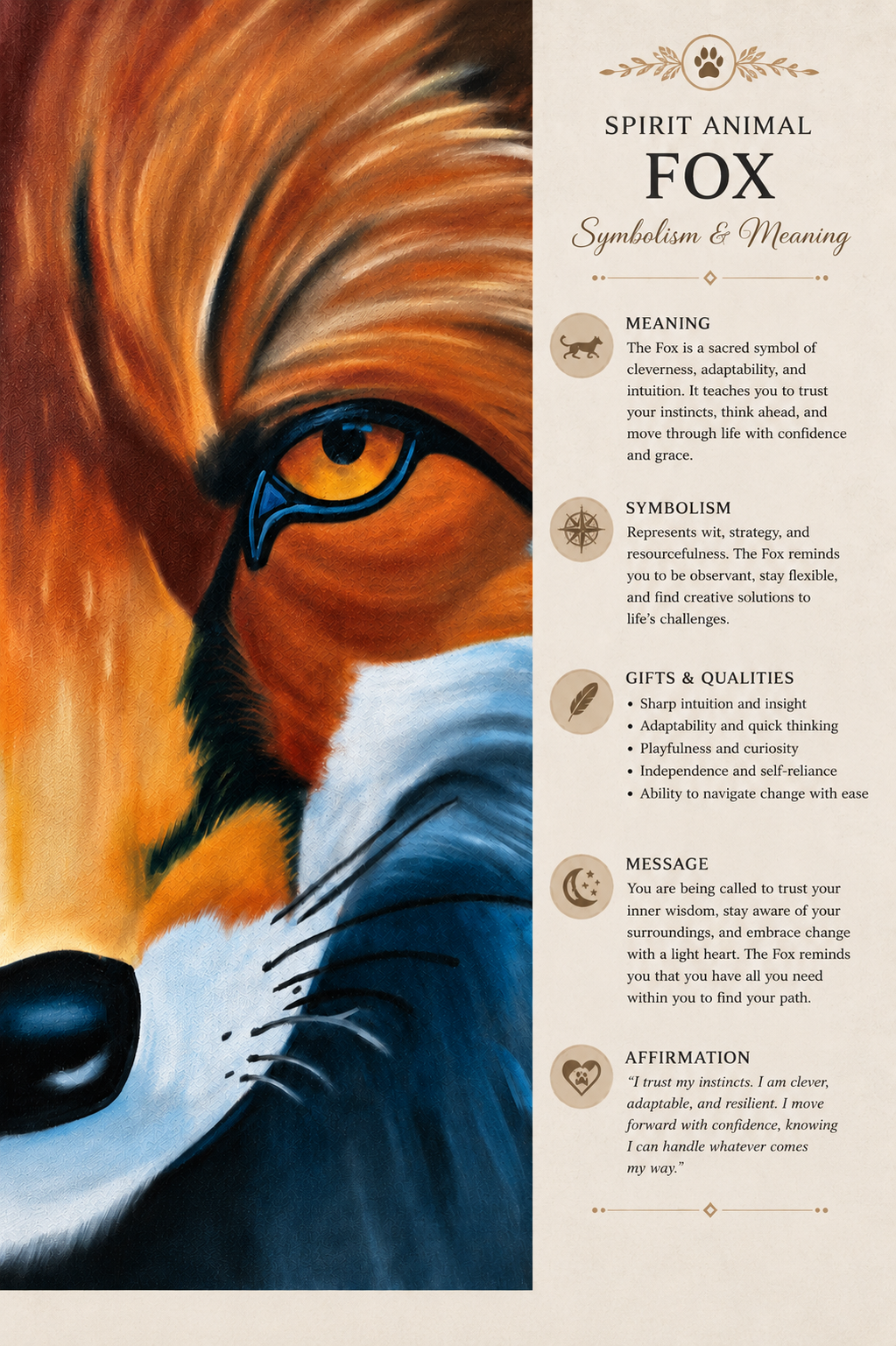 Fox Symbolism Card